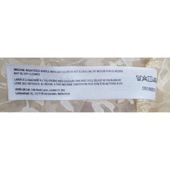 Anthropologie Sheer Short-Sleeve Organza Maxi Dress Yellow BNWT size Small Fairy - Picture 9 of 10